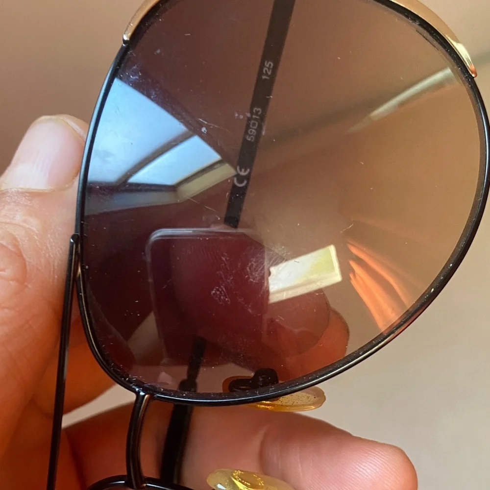 Michael Kors Black and Gold Aviator Sunglasses - Picture 4 of 7